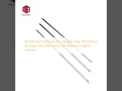 801439 IX6 Mata Pisau Potong – Lubang Ganda 310x7x2mm & Lubang Tunggal 308x7x2mm untuk Industri Tekstil & Lingerie