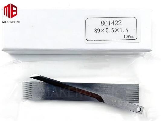801422 89x5.5x1.5mm Tungsten Steel Blade 10-Pack untuk Lectra Cutters.